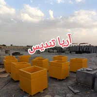 گلدان بتنی بزرگ سنگین مربع نیمکت پارکی