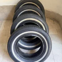 لاستیک 13 دورسفید پیکان وانت دور سفید