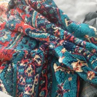 قالیچه ابریشم دست بافت قدیمی