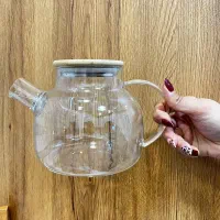 قوری پیرکس درب بامبو ۱۰۰۰ میل|قوری، کتری، قهوه‌ساز دستی|کرج, شهرک ظفر|دیوار