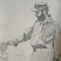 نقاشی شهید چمران زیبا