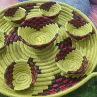 کاسه و سینی حصیری بسیار زیبا
