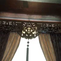 کتیبه چوبی پرده دو عدد|پرده، رانر، رومیزی|قشم, |دیوار