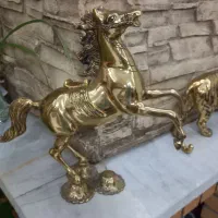 اسب و پلنگ برنز و قلم کاری