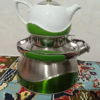 کتری و قوری استیل در حد نو