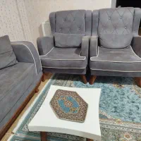 مبل ۸نفره کارکردهو سه عدد عسلی|مبلمان خانگی و میز عسلی|جوانرود, |دیوار