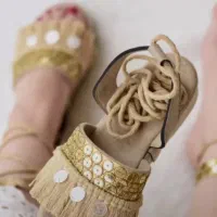 صندل و کیف مکرومه