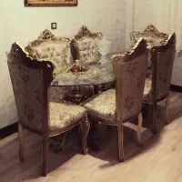 سرویس مبلمان سلطنتی استیل به همراه ناهارخوری|مبلمان خانگی و میز عسلی|تهران, یوسف‌آباد|دیوار