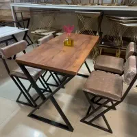 میز وصندلی غذا کافی شاپی رستورانی(طرح ایکس)