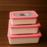 ظروف 3 تیکه کاپریس|ظروف نگهدارنده، پلاستیکی، یک‌بارمصرف|آفتاب, |دیوار