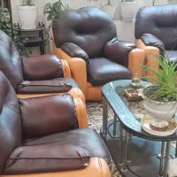 مبل چرم کاملا سالم