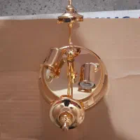 لوستر دو شعله گرد برنجی نو