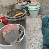 حراج گلدان پلاستیکی وسفالی نو وکار کرده