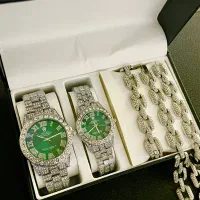 ست ساعت و اکسسوری فول نگین رولکس