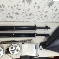 ۲شاخه نور ثابت با پایه فیلمبرداری سه پایه۱۹۰ سانتی