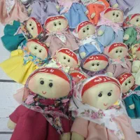 عروسک رنگی مذهبی با سربندیارقیه