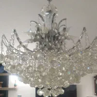 لوستر کریستال نقره ای|لوستر و چراغ آویز|اصفهان, احمدآباد|دیوار