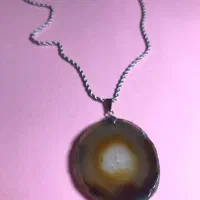 انگشتر و آویز گردنی  سنگ طبیعی