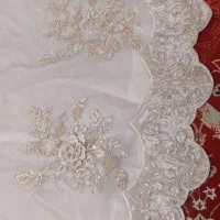 پرده کارشده پزیرایی کاملا نو سالم