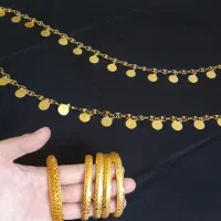 دور سخمه رنگ ثابت و ساعت و النگو