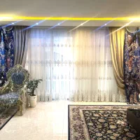 کتیبه های مخمل سورمه ای با گلدوزی|پرده، رانر، رومیزی|اصفهان, خواجو|دیوار