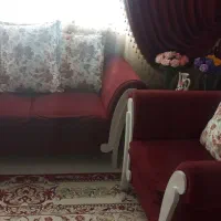 مبل ۹نفره با میز بزرگ و ۴میز پذیرایی کوچک|مبلمان خانگی و میز عسلی|شاهین‌شهر, ۹ دی|دیوار