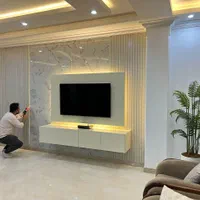 نجاری  کمد کابینت تی وی وال چوب mdf ماربلشیت ترمو|جاکفشی، کمد، دراور|رشت, دیانتی|دیوار