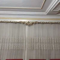 پرده پذیرائی به همراه کتیبه|پرده، رانر، رومیزی|رشت, انصاری|دیوار