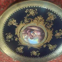 بشقاب لیلی مجنون سورمه ای طلایی|صنایع دستی و سایر لوازم تزئینی|قرچک, مهدیه|دیوار