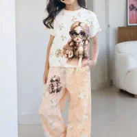 ست کراپ وشلوار دخترانه/لباس بچگانه/قیمت باورنکردنی