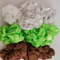 کش موی دست دوز ساتن ،اسکرانچی ، چندرنگ