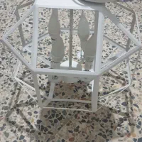 لوستر فلزی با ۴ عدد روشنایی در حد نو سالم