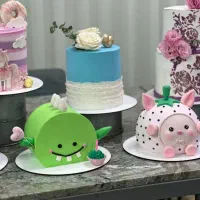 آموزش کیک تولد خامه ای مدرن