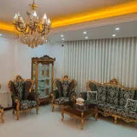 مبل سلطنتی 9نفره بامیز وعسلی پارچه ترک