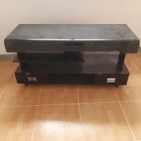 فروش میز تلویزیون شیشه ای دو ‌کشویی