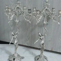 شمعدان  برنز فرشته عتیقه