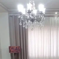 لوستر ۶شاخه برنجی با لاله های بلند