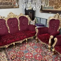 مبل استیل سلطنتی ۷ نفره|مبلمان خانگی و میز عسلی|تهران, نازیآباد|دیوار