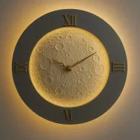 ساعت دیواری ورومیزی طرح ماه