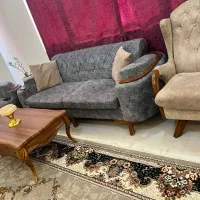 مبل 7 نفره و تاب ریلکسی|مبلمان خانگی و میز عسلی|پیشوا, |دیوار