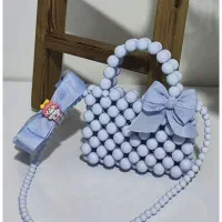 کیف مرواریدی(مینی بگ)همراه با تل سر ست قیمت300.000|کیف، کفش، کمربند|مهاباد (آذربایجان غربی), |دیوار