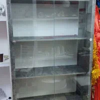 فروش ۳عدد کمد طبقاتی ( نو )درب شیشه ای رنگ طوسی|بوفه، ویترین، کنسول|میاندوآب, |دیوار