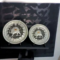 بشقاب قلمکاری مسی