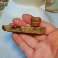 پیپ سنگی جوز سنگ فسیل عتیقه کلکسیونی