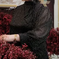 شومیز یقه گره ای اکلیلی