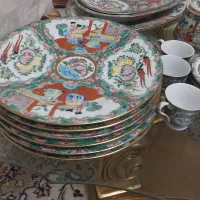سرویس چینی غذاخوری گل مرغی نقاشی دست اصل آنتیک|کلکسیون اشیاء عتیقه|تهران, امیرآباد|دیوار