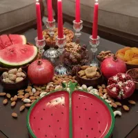 یلدایی متفاوت با ظروف پذیرایی یلدایی