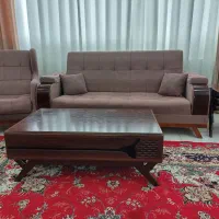 مبل راحتی هفت نفره و ست میز عسلی|مبلمان خانگی و میز عسلی|کنگاور, |دیوار