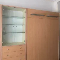 تخت و ویترین کمجا چوب