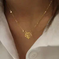 گردنی و آویز طلا مدل گربه